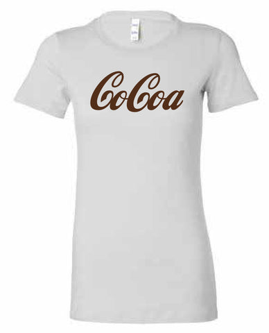 “CoCoa” White Slim Fit Tee